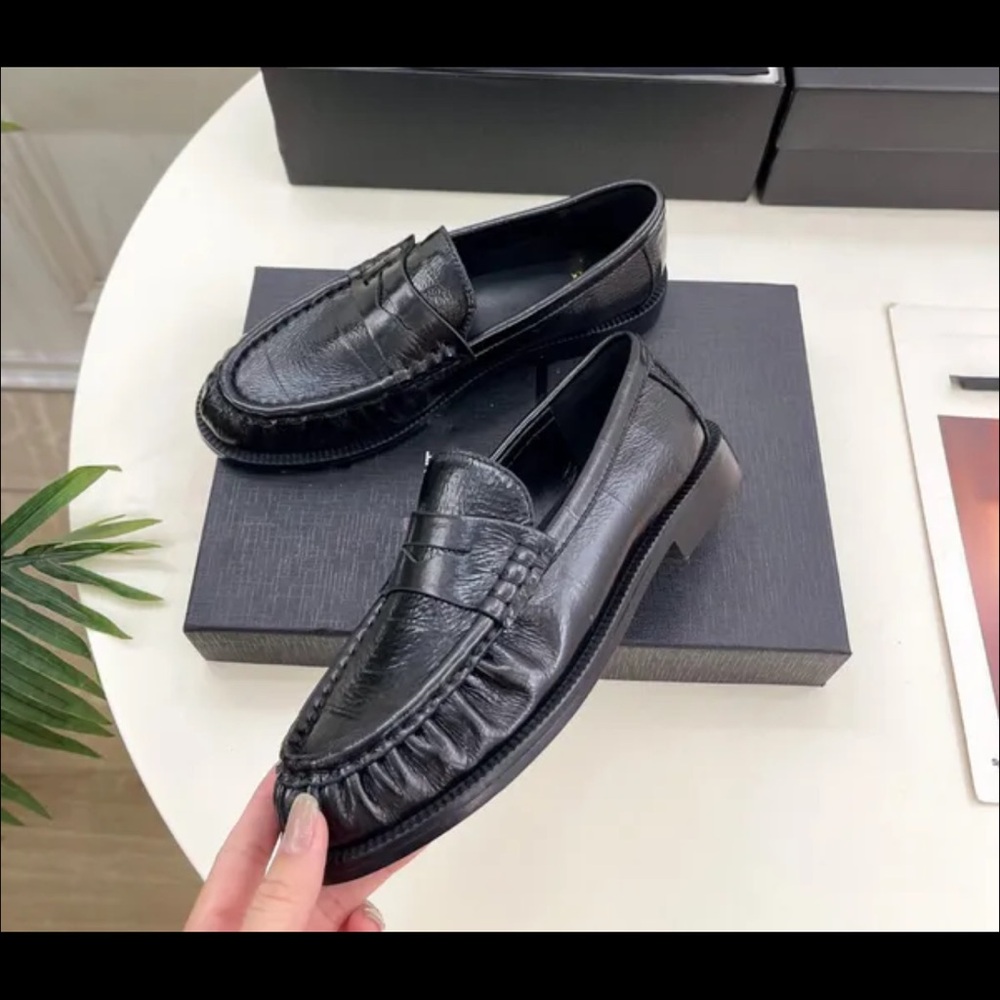 YSL Classic Black Leather Loafers